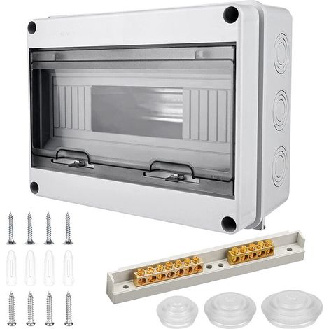 Boîte À Fusibles - Boîte De Distribution Étanche IP65 - Pour Installation Murale Ou Extérieure - 2 À 24 Modules (1/5)