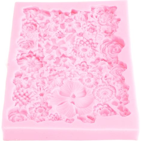 Moule à fondant antiadhésif, démoulage facile, en silicone inodore, pour la décoration de gâteaux, cupcakes et autres pâtisseries. (1/5)