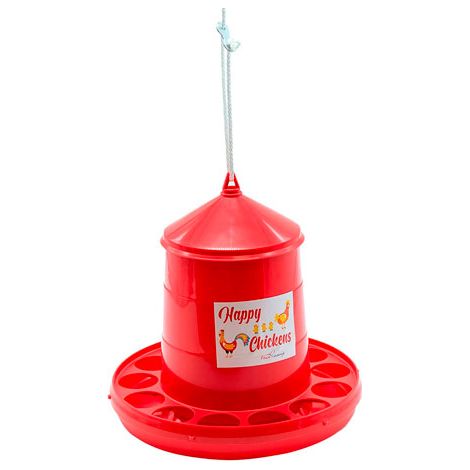 Comedero para Gallinas con Sistema Antidespilfarro - Plástico Resistente para conservar el alimento - 4 KG (1/4)