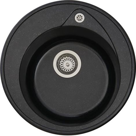 Stradour RONDA Einbauspüle schwarz glitzernd 49 cm