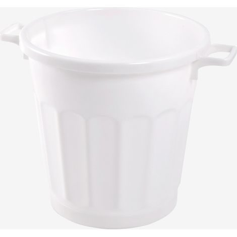 Poubelle ronde 50 L - blanc - Gilac
