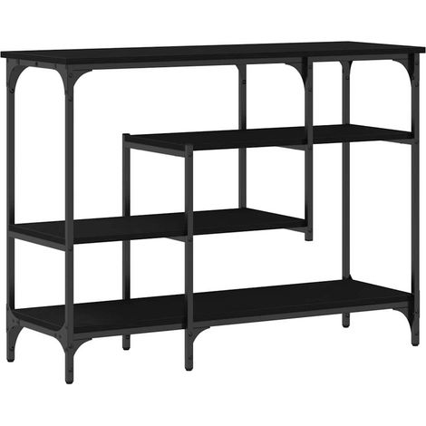 Table console,Table d'appoint,Bout de canapé avec étagère Chêne noir 100 x 35 x 75 cm CFW84534 (1/5)