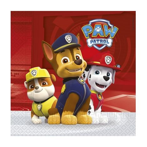 Bigiemme Tovagliolo Paw Patrol Ready for Action 33 x 33 Cm  20 Pz