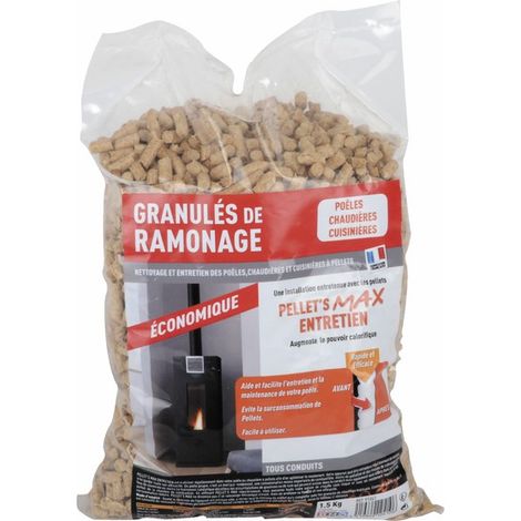 Pellet per pulizia chimica canne fumarie