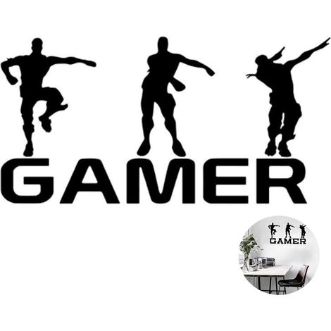 Gamer Wandaufkleber Personnages Joueurs Décor Mur Autocollants G (1/5)