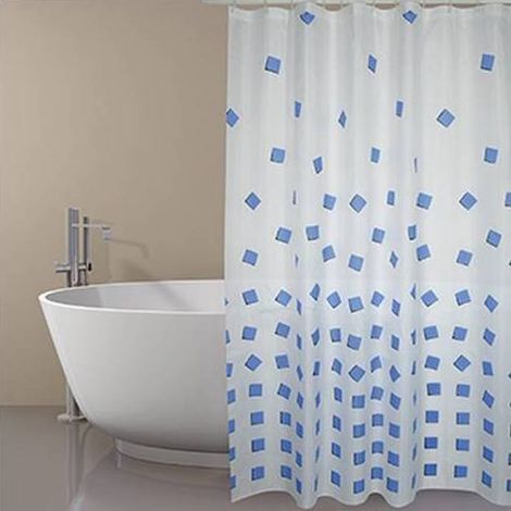 TENDA PER DOCCIA IN TESSUTO POLIESTERE THIKA Misura: cm 180x200 Blu