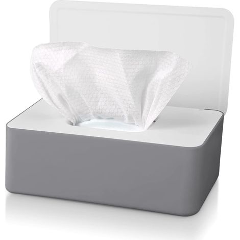 Boîte de rangement pour mouchoirs en papier, porte-lingettes humides anti-poussière avec couvercle, pour la maison, le bureau et la voiture.