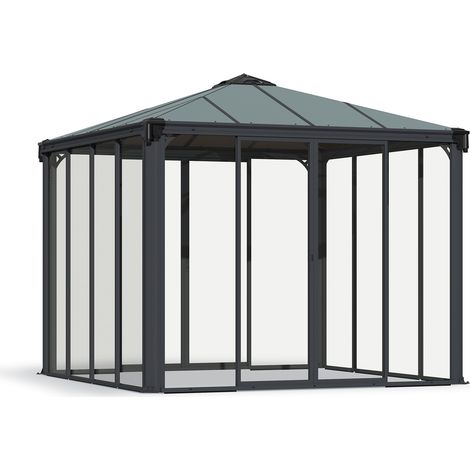 Palram - Canopia Aluminium Wintergarten Ledro 3000 Grau 295x295x276 cm (1/5)