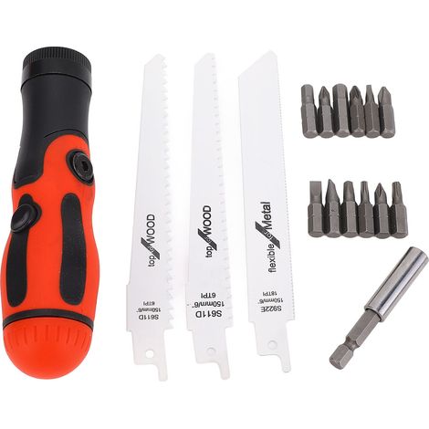 Scie à main ergonomique avec poignée, scie alternative pour couper métal, plastique, tuyaux, bois et projets artisanaux (1/5)