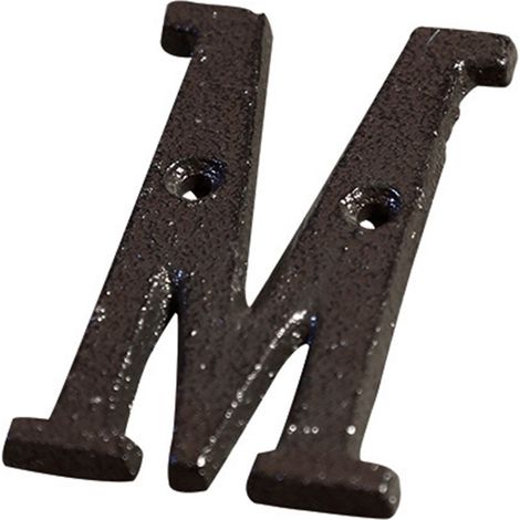Plaque de numéro de maison en métal antique résistant avec chiffres, lettres et symboles incl. (1/5)