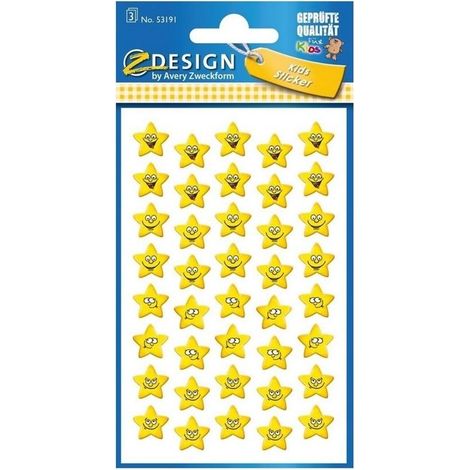 Papieraufkleber – Fröhliche Sterne