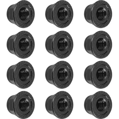 12 écrous de blocage antidérapants de 4 mm pour pneus Axial Traxxas TRX4 TRX6 SCX10 1/10 RC Model Car (noir) (1/5)