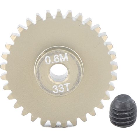 Jeu de pignons 0.6M en alliage d'aluminium pour moteur, arbre de 3.175mm, compatible SCX10 TRX4 et crawlers 1/8 1/10, 33 dents. (1/5)