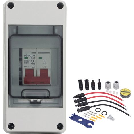 Interrupteur sectionneur PV 32A – DC500V IP65 – Étanche extérieur – Pour champ solaire et toiture – Sécurité renforcée