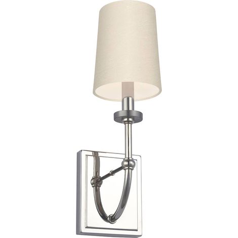 Wandlampe Wandleuchte Küchenlampe Feuchtraumlampe Spiegelleuchte Stoff chrom LED (1/3)