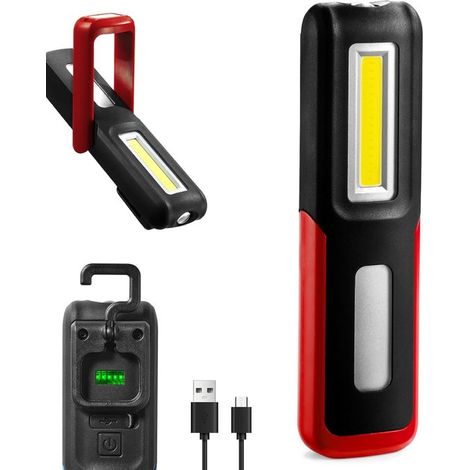 Torcia a LED ricaricabile, lampada da lavoro magnetica, lampada portatile per meccanici, compatta, affidabile e super luminosa. (1/5)