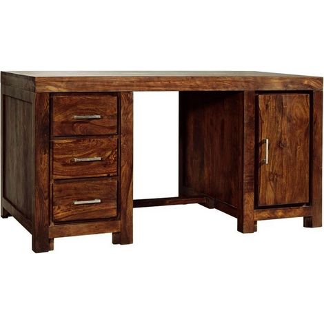 Schreibtisch Sheesham 150x75x78 life honey lackiert METRO LIFE 119