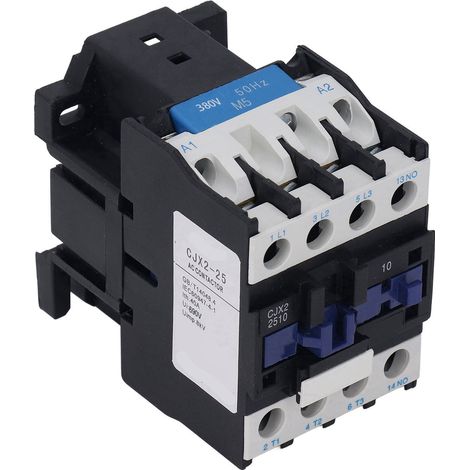 Contacteur de puissance 25 A normalement ouvert, contacteur électrique CA, contact en alliage d'argent, montage par vis M5, 380 V CA (1/5)