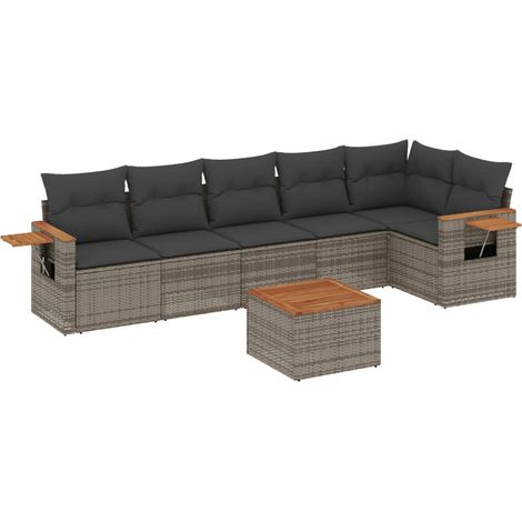 Maison Exclusive - Patio Sofa Set 6 plaza Grey (1/5)