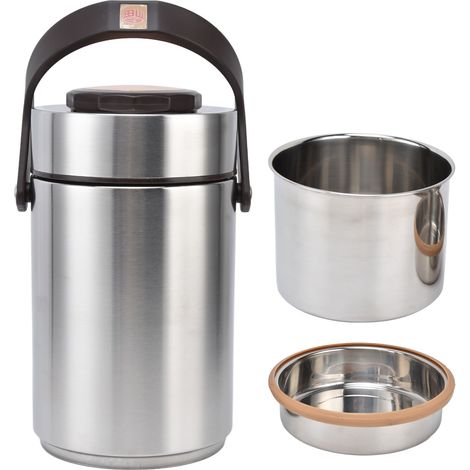 Boîte-repas isotherme en acier inoxydable 304, 2300ml, portable et étanche pour déjeuner ou pique-nique (1/5)