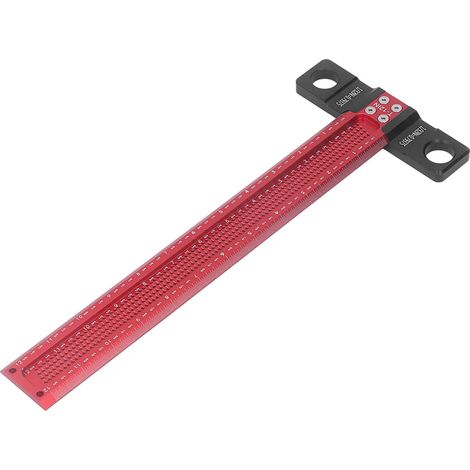 T-Lineal für Holzbearbeitungs-Anrissarbeiten, metrisches Aluminium, Messwerkzeug für Schreiner, präzises Anreißen, Werkbank. (1/5)