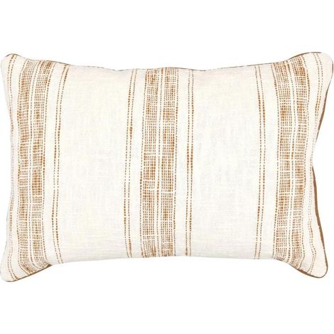 Coussin Déco "Sienna" 38x58cm Beige Lin (1/3)