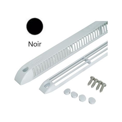 Anjos Ventilation – Kit d'accessoire pour VMC intérieur/extérieur – Débit d'air 15 m³/h – Teinte noir 9011 – Moustiquaire intégrée pour protection insectes
