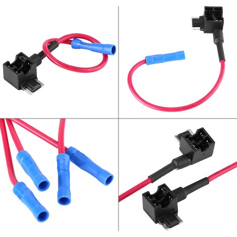 5 Mikro-Mini-Sicherungshalter-Adapterstecker für Kfz-Schaltungen, 5 Stück mit einfachem Sicherheits-Flachsockel (1/5)