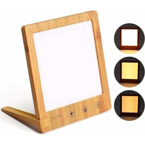 Lampe de Luminothérapie, Lampe de Thérapie LED 10000 Lux , Lampe LED à Commande Tactile pour L'intérieur Lampe Solaire à LED pour Bureau à Domicile, Minuterie (1/4)