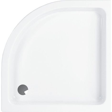 Wisa Cadiz s receveur de douche quart de rond 90x90x8cm avec set de pieds blanc