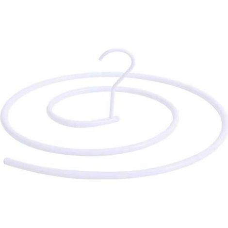 Cintre en spirale inox antirouille, gain de place, pour grands draps, couettes, rideaux, blanc, rangement linge de lit.