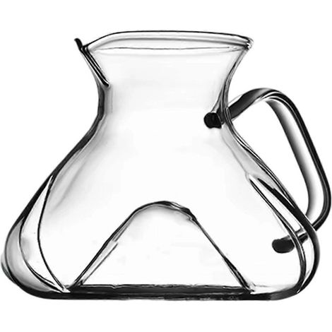 Cafetière/pot à partager en verre de 450 ml avec indicateur de niveau d'eau et repères, accessoires inclus. (1/5)