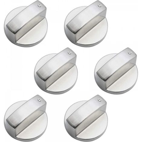 6 Pièces Boutons de Commande Universels en Métal Bouton Cuisinière à Gaz 6mm boutons de contrôle universels bouton de poêle pour cuisinière à gaz cuisinière four plaque de cuisson (1/5)