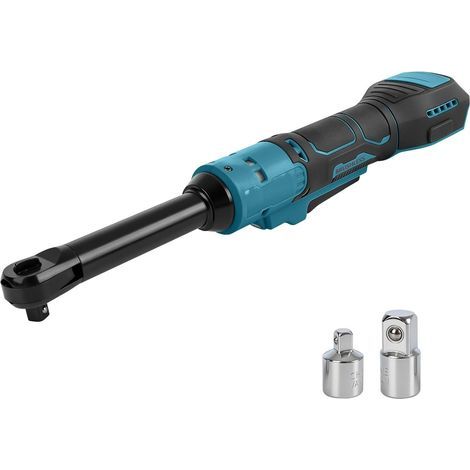 Verbesserter 3/8"-Akku-Ratschenschlüssel mit bürstenlosem Motor für Makita 18V-Akkus, 80 Nm, 320 U/min, variable Drehzahl, verlängerter elektrischer Ratschenschlüssel mit LED-Leuchte (1/5)