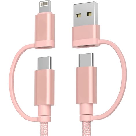 Câble Chargeur Multi USB C 3M,4-en-1 Universel Type C Charge (1/5)