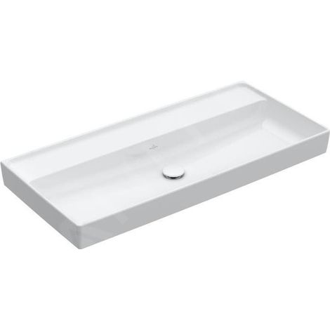 Meuble-lavabo VB Collaro 1000x470mm rectangle sans trop-plein blanc Alpin (1/3)