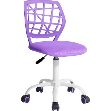 Chaise de Bureau colorée - Design Moderne réglable - Siège d'ordinateur pivotant sans Bras - pour Chambre d'enfant, Bureau à Domicile - Violet (1/5)