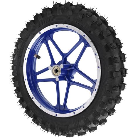 2,5-Zoll-Vorderrad-Scheibenbremse mit rutschfestem Reifen für 47ccm/49ccm 2-Takt Mini-Motocross, blau (1/5)