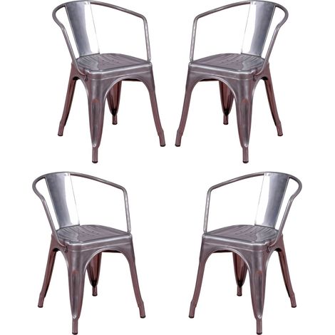Nest Dream - Packung mit 4 Metallstühlen - Bistro - Metall (1/5)