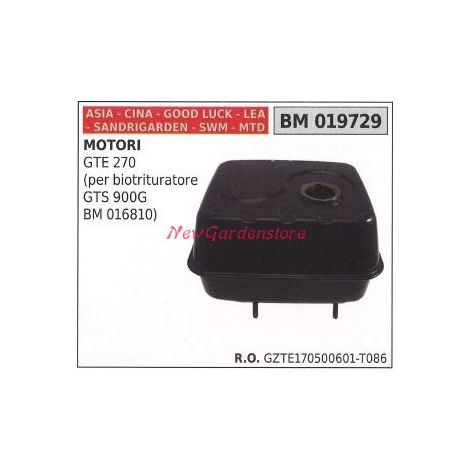 Serbatoio carburante CINA motore GTE 270 per biotrituratore 019729
