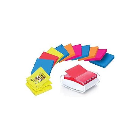 Post-it Z-Notes - Dispensador de notas, 12 bloques, color blanco