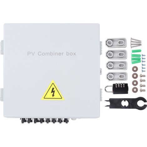 Boîte de combinaison PV, disjoncteur solaire à 8 cordes avec fusible à courant nominal de 10A pour système d'alimentation hors réseau 80A (1/5)