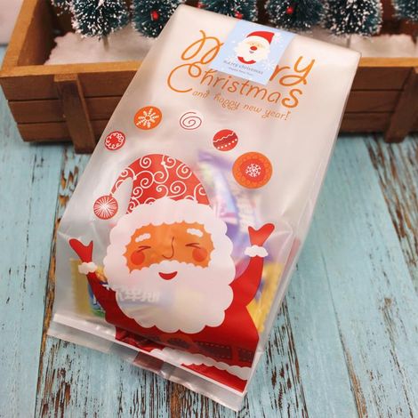 150 sachets cadeaux de Noël pour lancer de balles, biscuits, Père Noël, pâtisserie, format plat