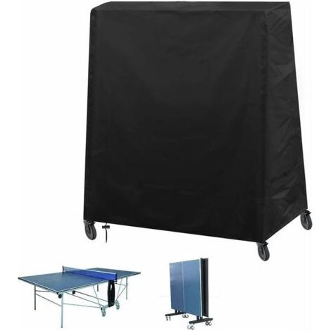 Tischtennisplattenabdeckung, Outdoor-Tischtennisplattenabdeckung aus Oxford-Gewebe, windabweisend, UV-beständig, wasserdichte Schutzplane für Tischtennistische, 185 x 165 x 70 cm - (1/5)