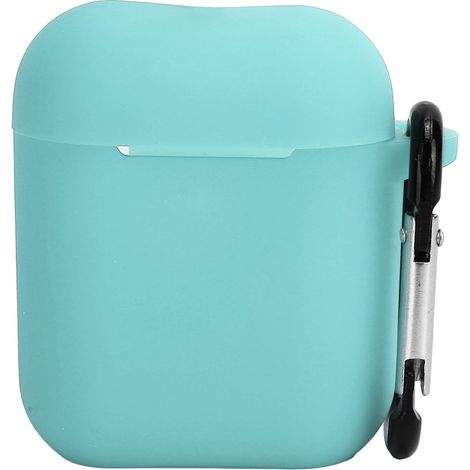 Schutzhülle mit Trageschlaufe für AirPods 1/2, Gürtelclip, mintgrünes Silikon (1/5)