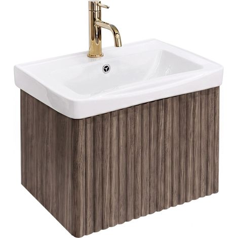 Rea Mueble De Baño Con Lavabo  Db85-50-1 Dark 50cm (1/5)