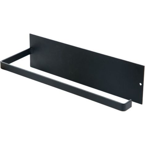 Porta rotolo di carta assorbente senza foratura, da parete (nero) per cucina, bagno, camera da letto -Crezuo