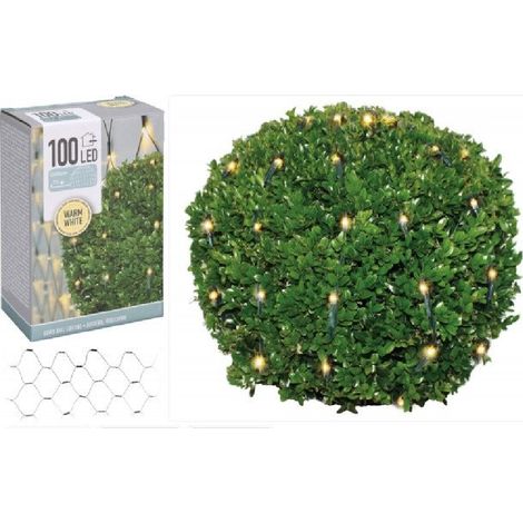 Lichternetz 100 LEDs warmweiß Lichterkette Buxbaumbeleuchtung Kugelform Dekolicht (1/5)