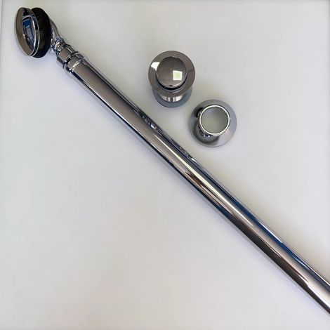 Ex-Bathstore Beck Touchstone Exposed Unslotted Bath Waste with Overflow Chrome