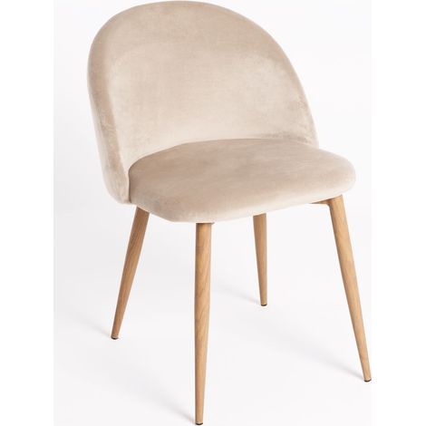 Packs Sillas Comedor - Pack 6 Sillas Vint Terciopelo - Beige (1/5)
